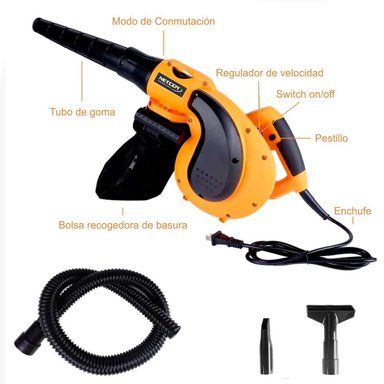 SOPLADOR Y ASPIRADOR NETCOM HK-BL1010 1200W AIRE INDUSTRIAL PC LAPTOP LIMPIEZA SANTOFA ELECTRONICS - 3