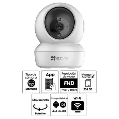 CÁMARA IP ROBÓTICA C6N FULL HD 1920X1080 SEGURIDAD EZVIZ 1080P WIFI VISIÓN NOCTURNA 360 GRADOS SANTOFA ELECTRONICS - 4