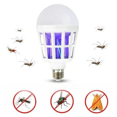 FOCO MATA MOSQUITOS LED LUZ BLANCA 15W ULTRAVIOLETA E27 SANTOFA ELECTRONICS S1373