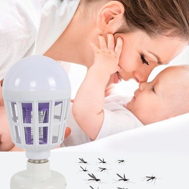FOCO MATA MOSQUITOS LED LUZ BLANCA 15W ULTRAVIOLETA E27 SANTOFA ELECTRONICS S1373 - 2