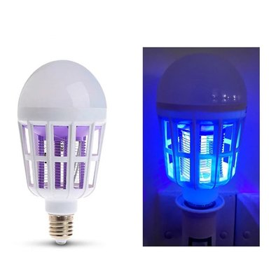 FOCO MATA MOSQUITOS LED LUZ BLANCA 15W ULTRAVIOLETA E27 SANTOFA ELECTRONICS S1373 - 4