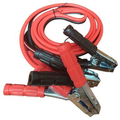 CABLE BATERÍA AUTO 600AMP PINZAS COCODRILO COBRE 2.5 METROS SANTOFA ELECTRONICS