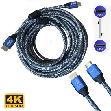 CABLE HDMI 2.0 15 METROS ULTRA HD 3D 4K 60HZ 2160P ENMALLADO SANTOFA ELECTRONICS S1814 - 1