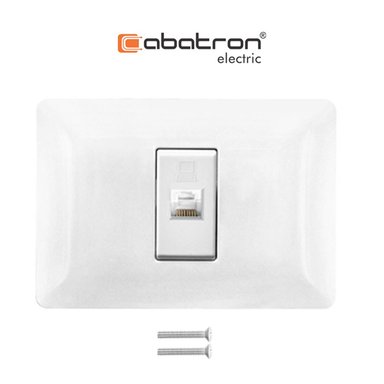 PLACA ETHERNET RJ45 CAT6 FACEPLATE HEMBRA EMPALME ABATRON SANTOFA ELECTRONICS S1878