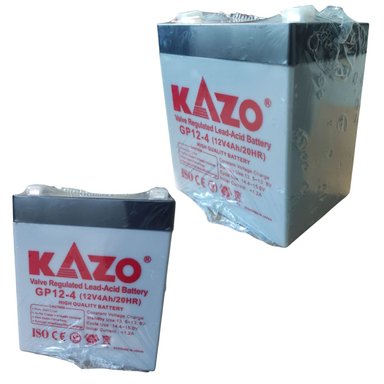 BATERÍA SECA 12V 4AH 20HR GP12-4 KAZO RECARGABLE ALARMA UPS SANTOFA ELECTRONICS S1893