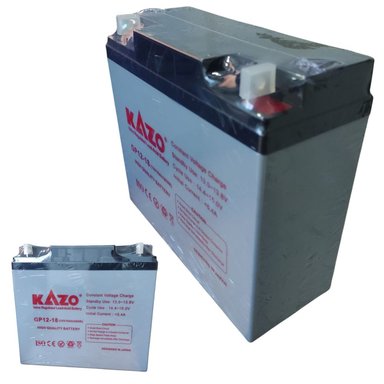 BATERÍA SECA 12V 18AH 20HR GP1218 KAZO RECARGABLE ALARMA UPS SANTOFA ELECTRONICS S1896