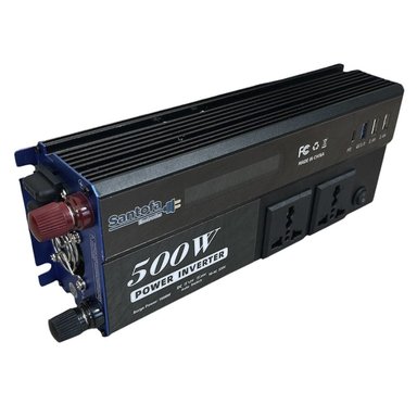 INVERSOR DE CORRIENTE 12V 24V A 220V 500W PARA AUTO CASA Y CAMPING SANTOFA ELECTRONICS  S1949