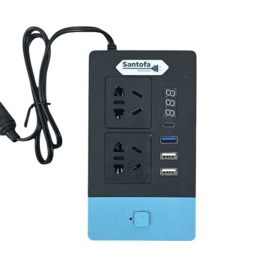 INVERSOR DE CORRIENTE 12V A 220V 300W AUTO 2 USB PD3.0 QC3.0 SANTOFA ELECTRONICS S1952