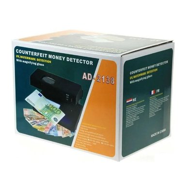 DETECTOR DE BILLETES FALSOS AD-2138 CON LUZ UV Y LUPA SOLES DÓLARES Y EUROS SANTOFA ELECTRONICS S1989 - 3