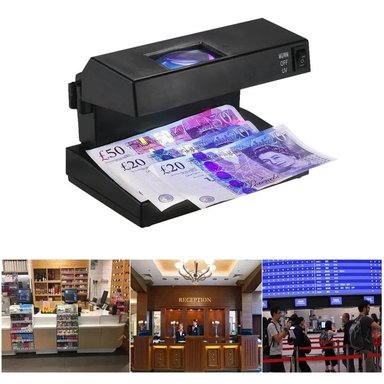 DETECTOR DE BILLETES FALSOS AD-2138 CON LUZ UV Y LUPA SOLES DÓLARES Y EUROS SANTOFA ELECTRONICS S1989 - 5