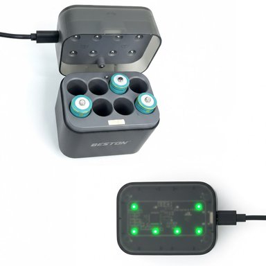 CARGADOR PILAS AA 8 PUESTOS BESTON HÍBRIDO NIMH LI-ION SANTOFA ELECTRONICS S2001 - 3