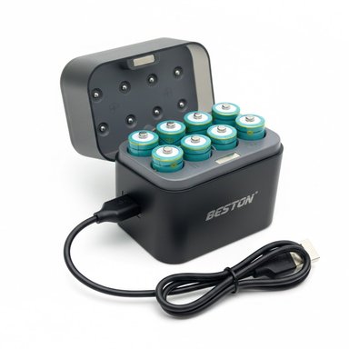 CARGADOR PILAS AA 8 PUESTOS BESTON HÍBRIDO NIMH LI-ION SANTOFA ELECTRONICS S2001 - 4