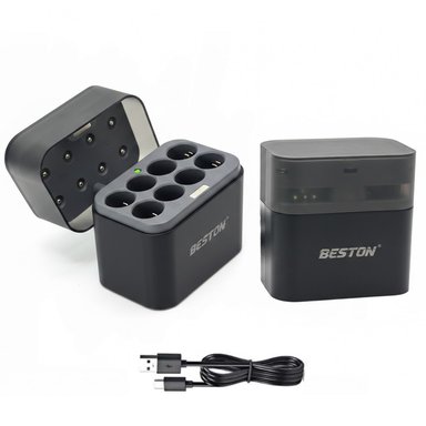 CARGADOR PILAS AA 8 PUESTOS BESTON HÍBRIDO NIMH LI-ION SANTOFA ELECTRONICS S2001 - 7