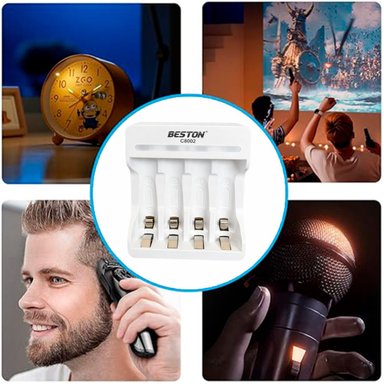 KIT CARGADOR INTELIGENTE DE PILAS 2 AA + 2 AAA NI-MH 4 PUESTOS SANTOFA ELECTRONICS S2022 - 5