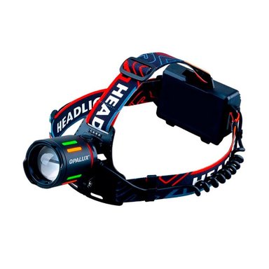 LINTERNA FRONTAL RECARGABLE OPALUX 10W DUAL CON ZOOM  7 MODOS  18650 IPX3 SANTOFA ELECTRONICS S2034 - 1
