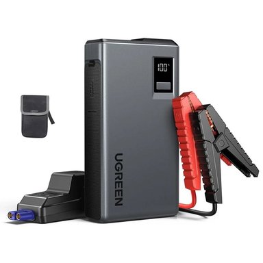 ARRANCADOR DE BATERÍA PARA AUTO UGREEN 1000A CON POWER BANK Y LUZ LED (12000MAH) SANTOFA ELECTRONICS S2094 - 1