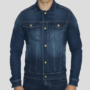 CASACA DENIM COMFORT CON BROCHES REGULABLES | ESTILO URBANO | PERFECT FIT - 2