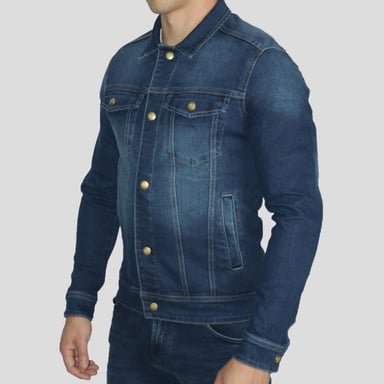 CASACA DENIM COMFORT CON BROCHES REGULABLES | ESTILO URBANO | PERFECT FIT - 3