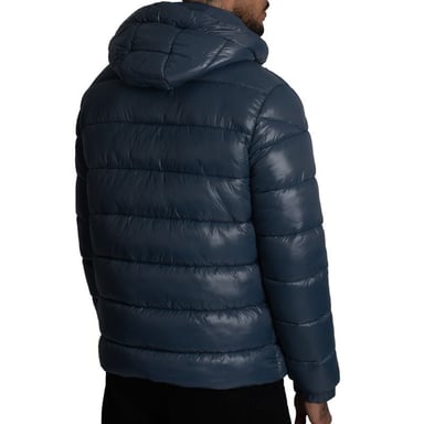 CASACA PUFFER DE NYLON REPELENTE AL AGUA Y CORTAVIENTO CON CAPUCHA CONVERTIBLE CON CIERRE - 2