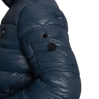 CASACA PUFFER DE NYLON REPELENTE AL AGUA Y CORTAVIENTO CON CAPUCHA CONVERTIBLE CON CIERRE - 5