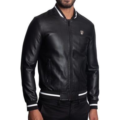CASACA BOMBER EN ECO-CUERO – ESTILO STAR BOY - 1