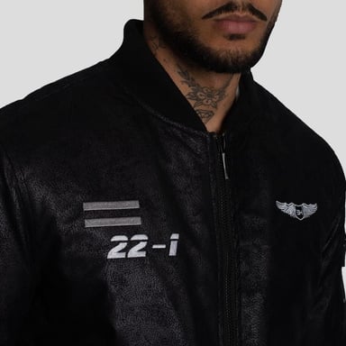 CASACA BOMBER DE ECOCUERO- DISEÑO BAD BOYS - LOOK URBANO CON ACTITUD - 2