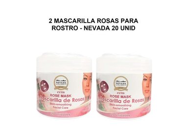 2 MASCARILLA ROSAS PARA ROSTRO - NEVADA 20 UNID