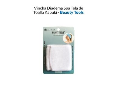VINCHA DIADEMA SPA TELA DE TOALLA KABUKI BEAUTY TOOLS