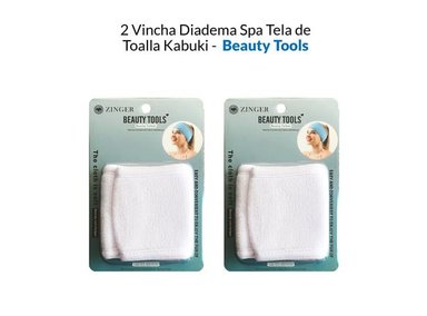 2 VINCHA DIADEMA SPA TELA DE TOALLA KABUKI BEAUTY TOOLS