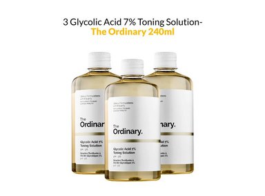 PACK 3 SERUM FACIAL THE ORDINARY GLYCOLIC ACID 7% TONING SOLUTION 240 ML