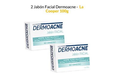JABÓN ROSTRO LA COOPER AROMÁTICA 2 UNIDADES DERMOACNE 100G