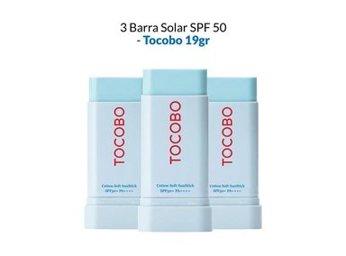 PACK 3 TRATAMIENTO CORPORAL TOCOBO COOTTON BARRA SOLAR SPF 50+ - 1