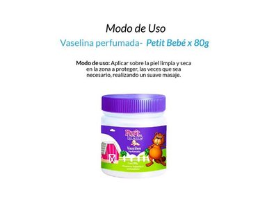 VASELINA CUERPO PETIT BEBE 3 UNIDADES PERFUMADA 80G - 2