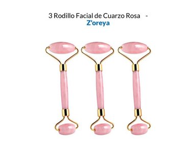 RODILLO ROSTRO 3 UNIDADES CUARZO ROSA Z'OREYA - 1