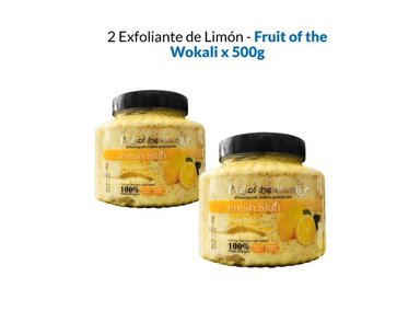 EXFOLIANTE CUERPO FRUIT OF THE WOKALI LIMÓN 2 UNIDADES 500G - 1