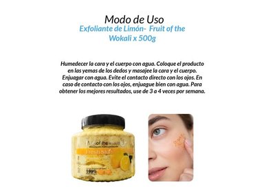 EXFOLIANTE CUERPO FRUIT OF THE WOKALI LIMÓN 2 UNIDADES 500G - 2