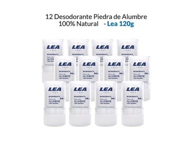 DESODORANTE LEA 12 PIEDRA ALUMBRE 100% NATURAL 120 GR