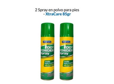SPRAY PIES AROMÁTICA 2 UNIDADES EN POLVO XTRA CARE 85G