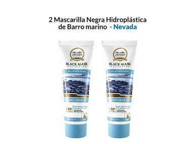 MASCARILLA NEVADA NATURAL PRODUCTS 2 UNIDADES NEGRA HIDROPLÁSTICA BARRO MARINO 120G