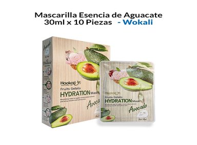 MASCARILLA WOKALI 30ML ESENCIA AGUACATE 10 PIEZAS