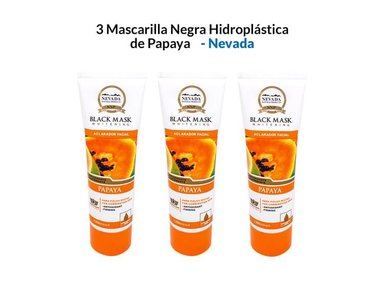 MASCARILLA NEVADA NATURAL PRODUCTS 3 UNIDADES NEGRA HIDROPLASTICA SÁBILA 120G