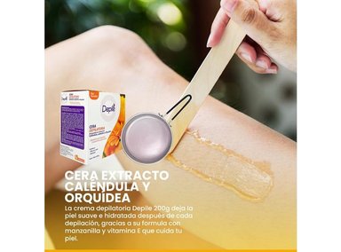 CERA CUERPO DEPILÉ AROMÁTICA 2 UNIDADES EXTRACTO CALÉNDULA Y ORQUÍDEA 200G - 3