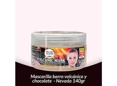 PACK 3 MASCARA FACIAL NEVADA NATURAL PRODUCTS MASCARILLA BARRO VOLCANICO CHOCOLATE 140 GR - 3