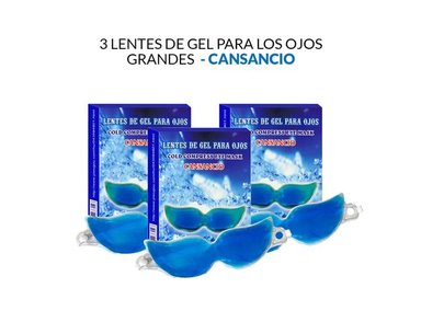 LENTES DE GEL OJOS 3 UNIDADES CANSANCIO