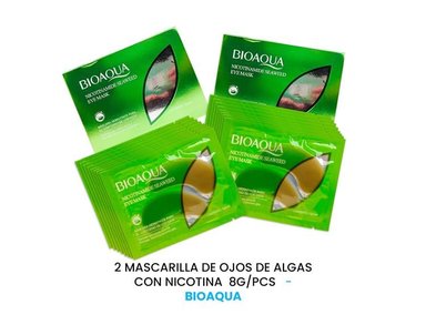MASCARILLA BIO AQUA 2 UNIDADES OJOS ALGAS CON NICOTINA 8G/PCS