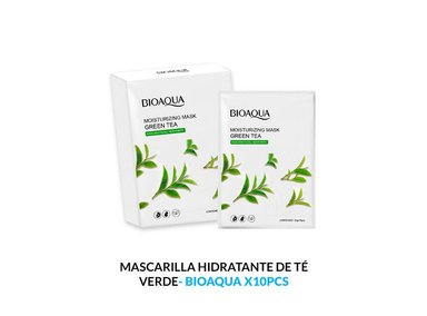 MASCARILLA FACIAL BIO AQUA 25G HIDRATANTE TÉ VERDE 10 PCS