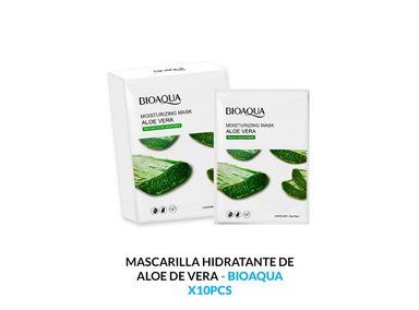 MASCARILLA FACIAL BIO AQUA 25G HIDRATANTE ALOE VERA 10 PCS