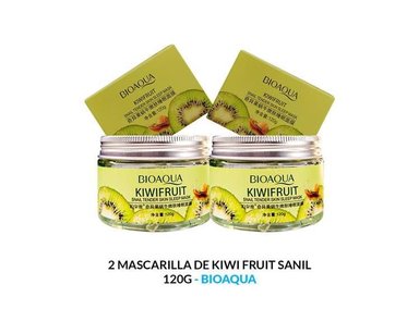 MASCARILLA BIO AQUA 2 UNIDADES DORMIR PIEL TIERNA KIWI FRUIT SANIL