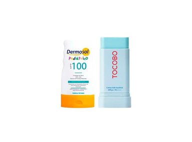 SET BLOQUEADOR FACIAL TOCOBO BARRA SOLAR ++ SPF 50+ 19 GR + CREMA PEDIATRICO SPF 100 60 GR