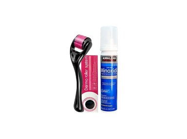 ESPUMA KIRKLAND MINOXIDIL 60ML + DERMA ROLLER 0.50 MM